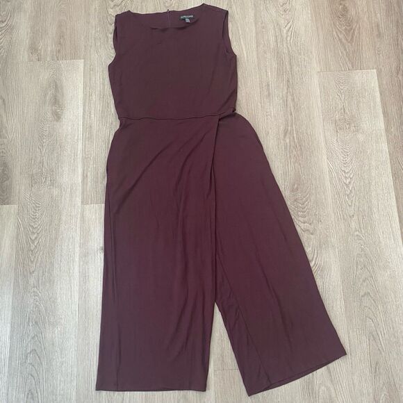 Eileen Fisher‎ Purple Wide Leg Sleeveless Jumpsuit Size PP/PTP - Picture 1 of 8